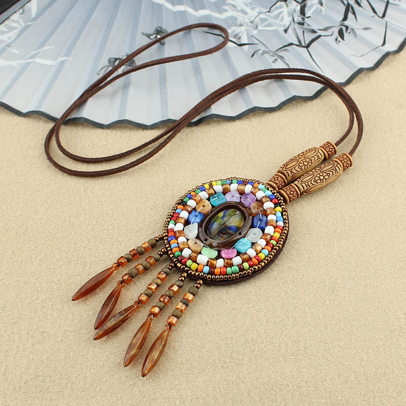 Mandala Pattern Spiritual Necklace for Creativity & Focus