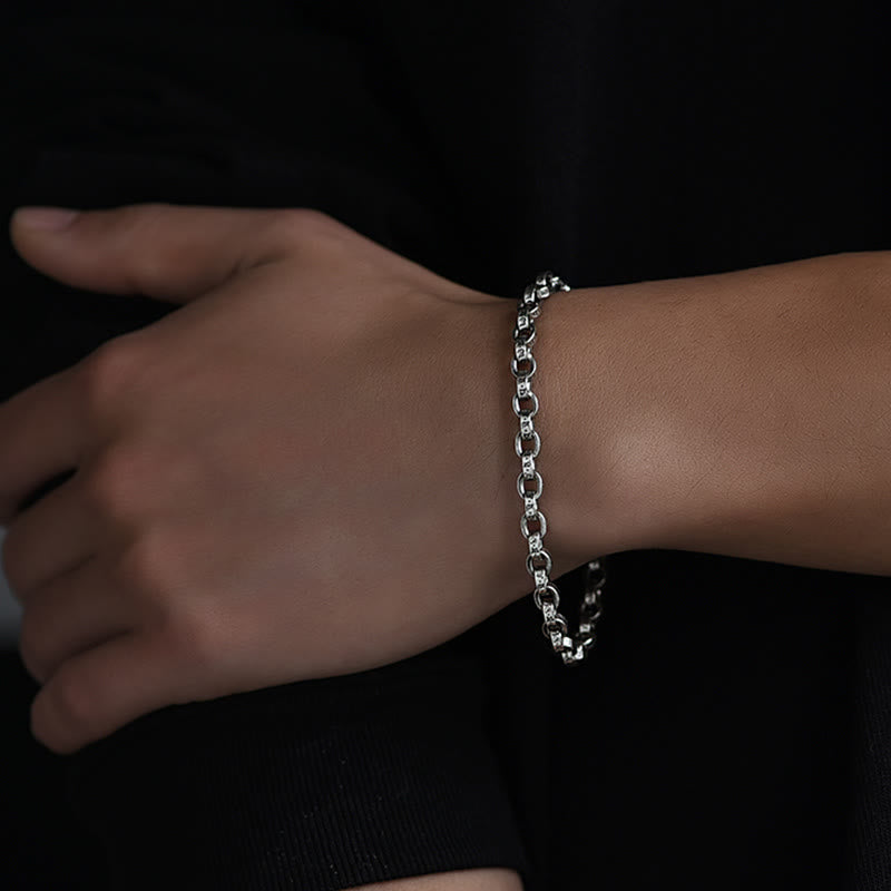 Om Mani Padme Hum 925 Silver Creativity Bracelet 17cm