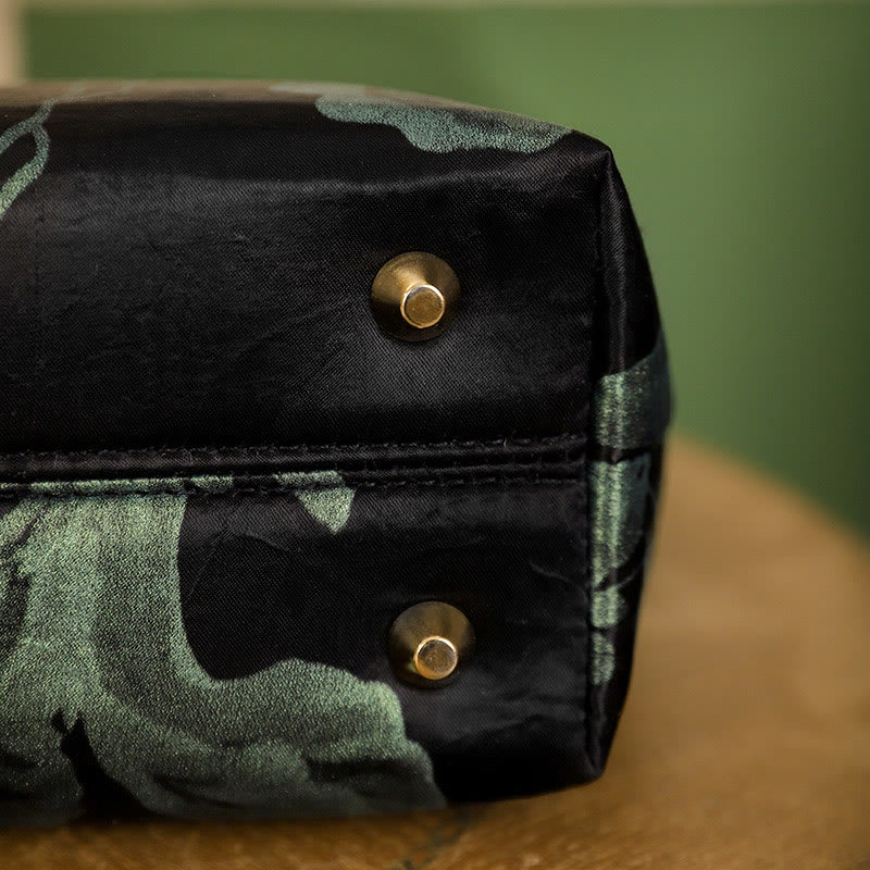 Green Orchids Vintage Handbag | Spiritual Accessories