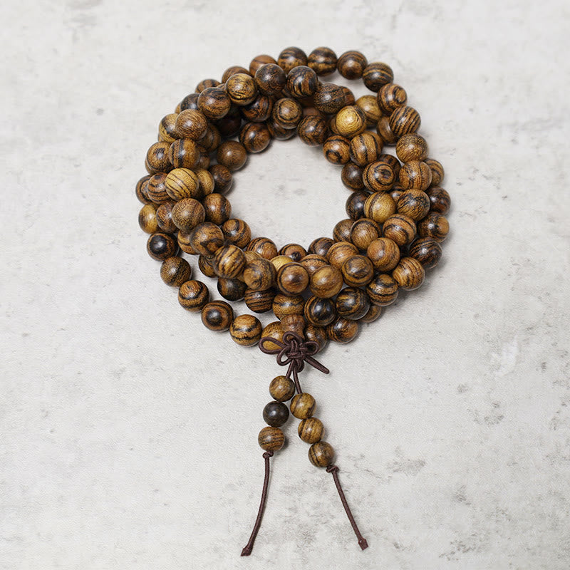 108 Beads Wood Mala Bracelet for Meditation & Prayer