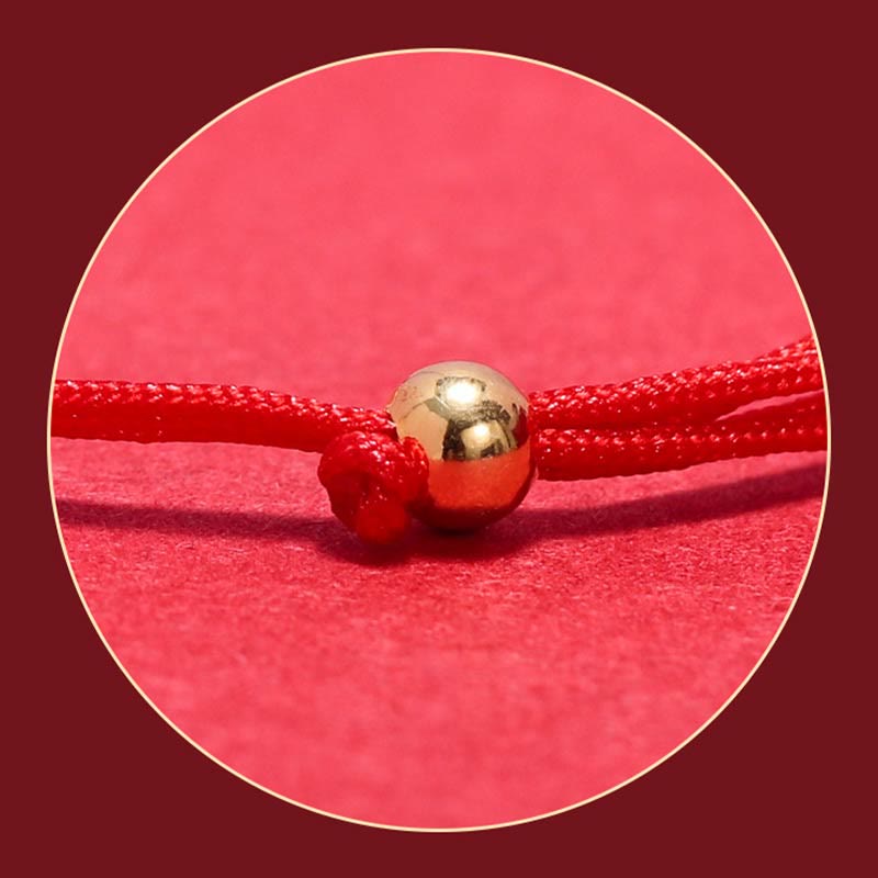 Bracelet porte-bonheur en argent sterling 925 et bambou, cordon rouge