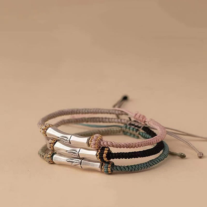 Bracelet de protection spirituelle en bambou en argent sterling 925