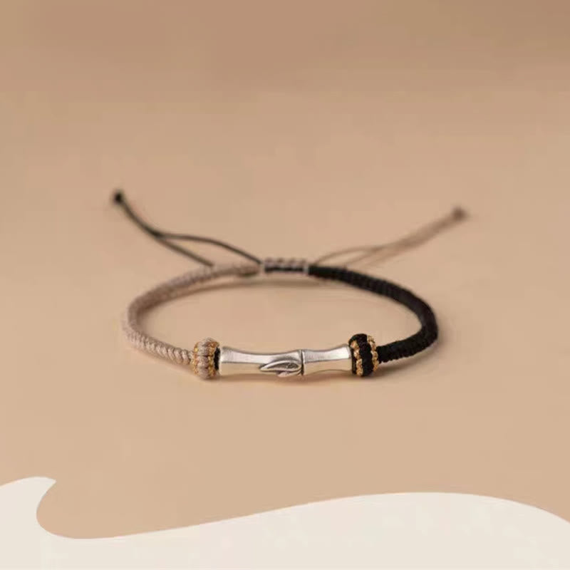 Bracelet de protection spirituelle en bambou en argent sterling 925