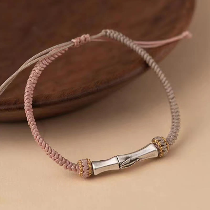 Bracelet de protection spirituelle en bambou en argent sterling 925