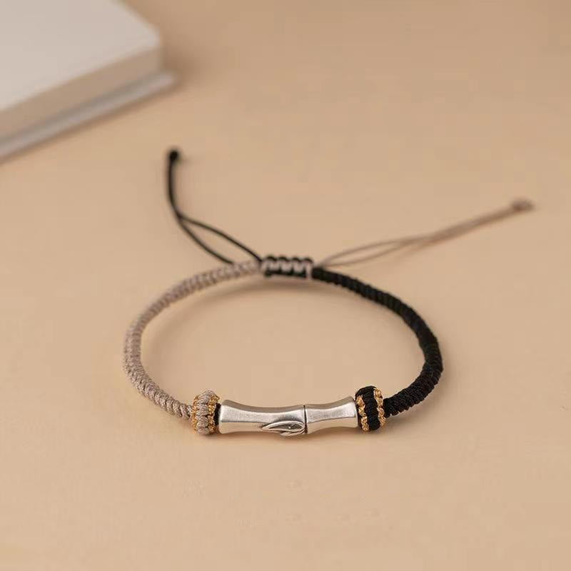 Bracelet de protection spirituelle en bambou en argent sterling 925