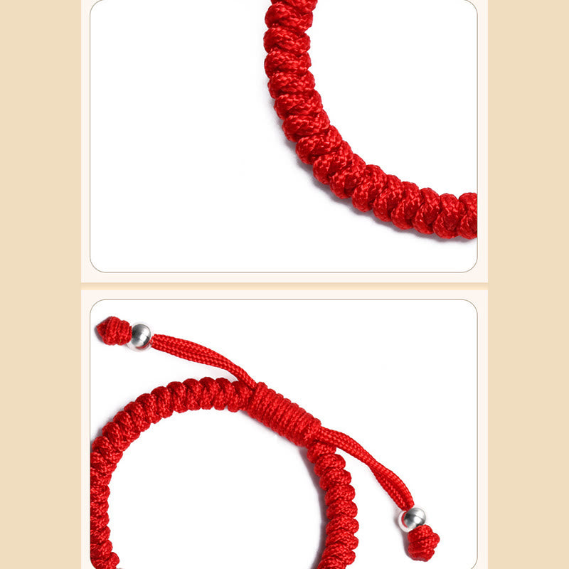 Bracelet de protection pour enfant en argent sterling 925 avec breloque cadenas chinois et cordon rouge
