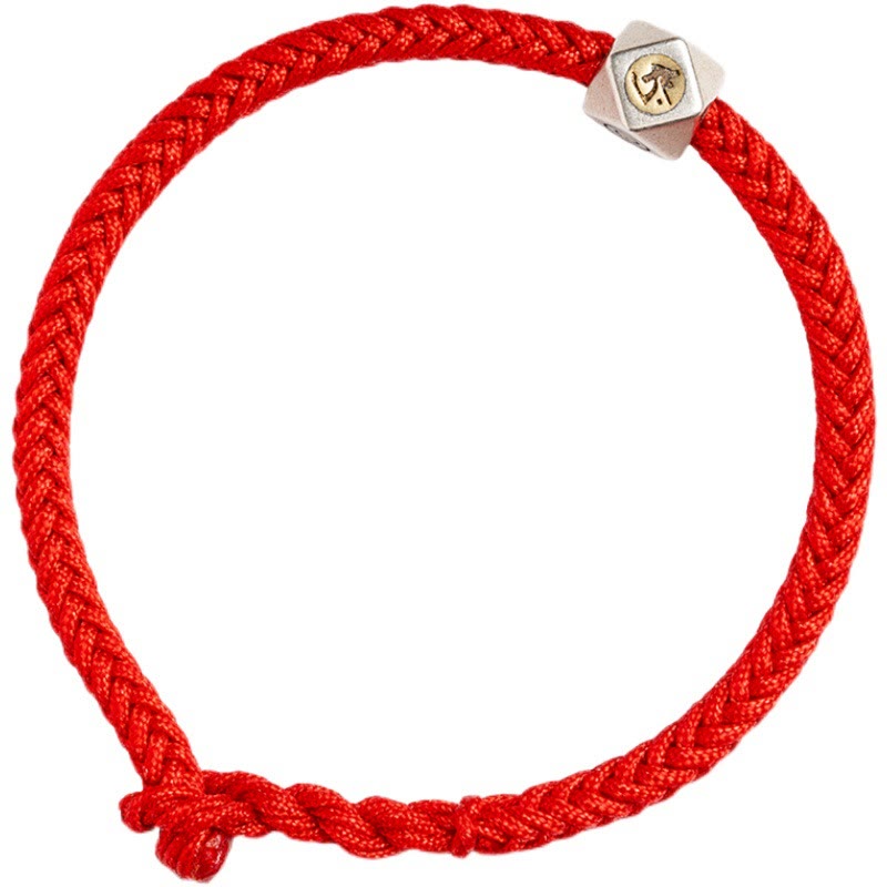 Bracelet de protection porte-bonheur en argent sterling 925 avec signe du zodiaque chinois