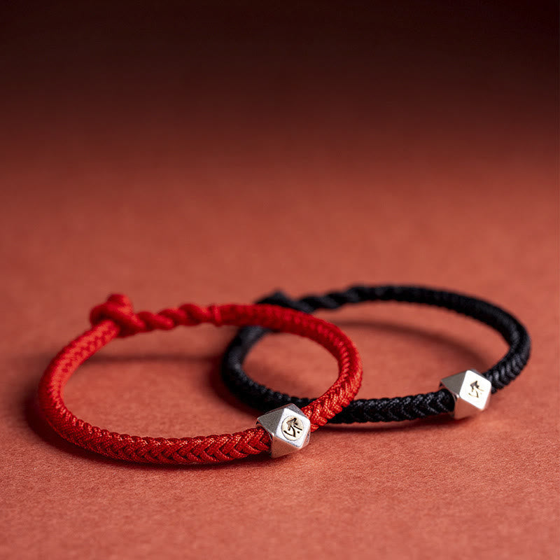 Bracelet de protection porte-bonheur en argent sterling 925 avec signe du zodiaque chinois