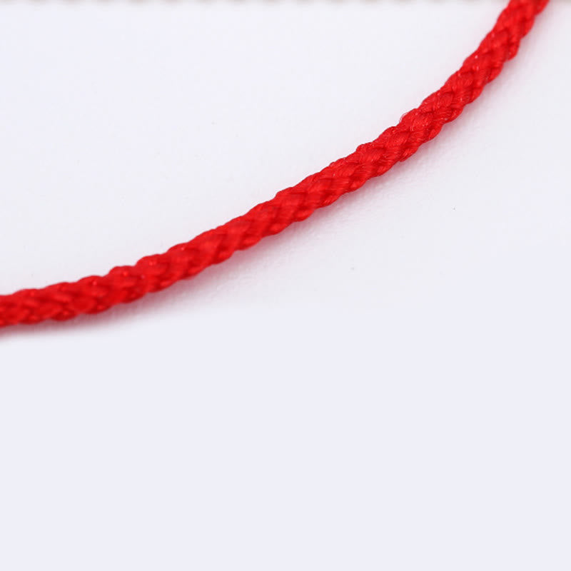 Bracelet en argent sterling 925 avec cordon rouge et protection du zodiaque chinois