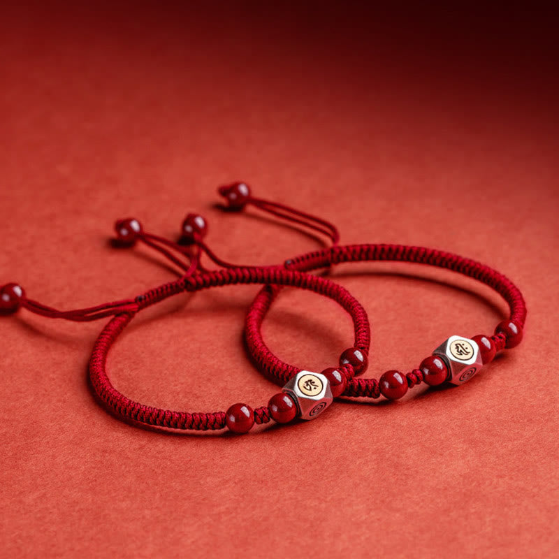 Bracelet Bouddha Calme en Argent Sterling 925 avec Signes du Zodiaque Chinois