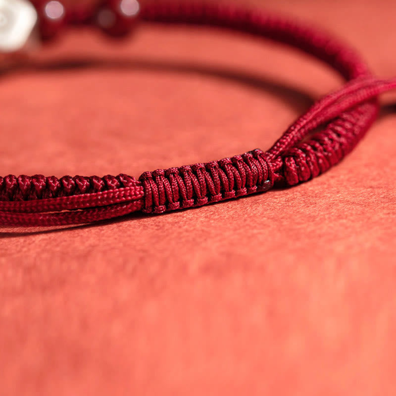Bracelet Bouddha Calme en Argent Sterling 925 avec Signes du Zodiaque Chinois