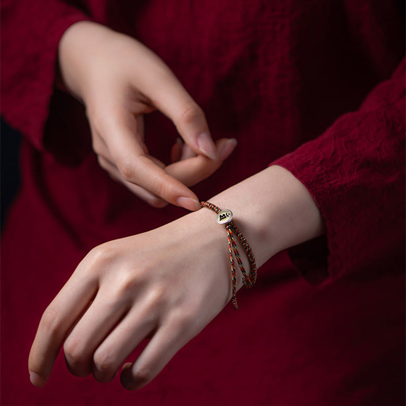 Bracelet de protection du zodiaque chinois en argent sterling 925 15 cm