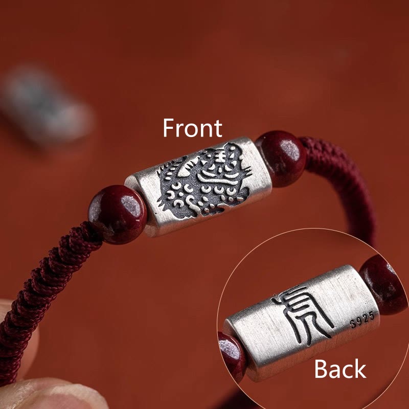 Bracelet de protection du zodiaque chinois en argent sterling 925