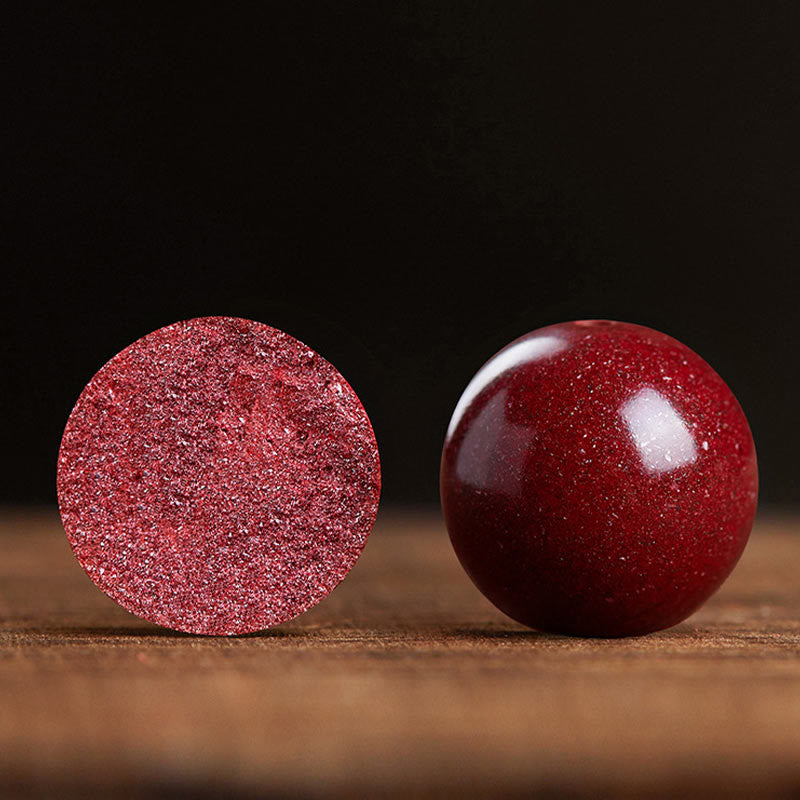 Bracelet en argent sterling 925 et cinabre avec bénédiction du caractère Fu