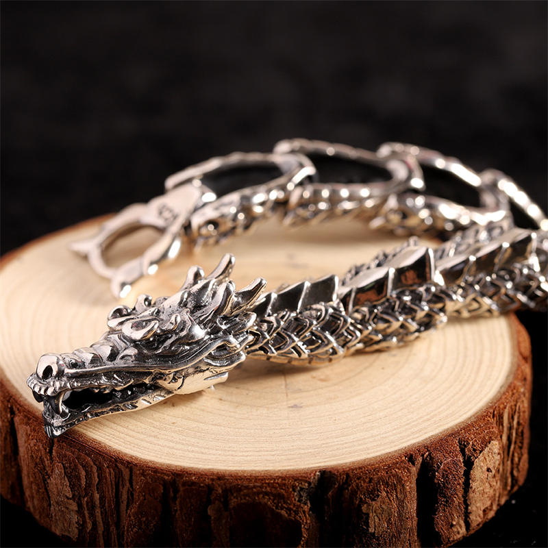 Bracelet Dragon Chance et Succès en Argent Sterling 925