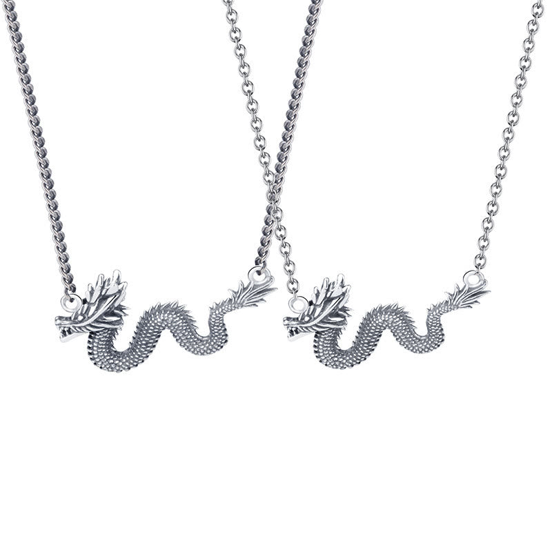 Collier dragon en argent sterling 925 | Protection et force