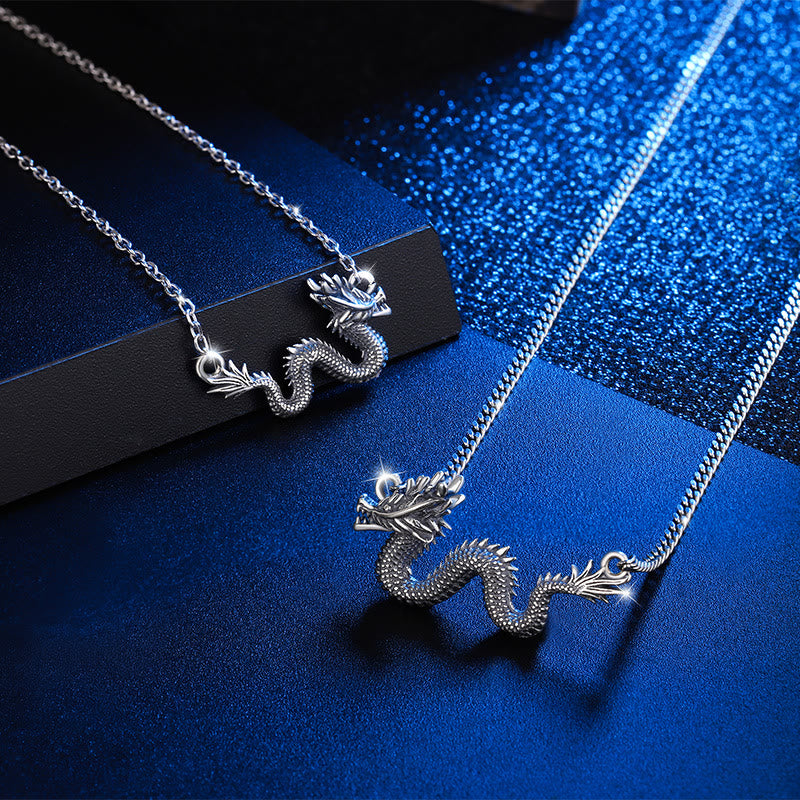 Collier dragon en argent sterling 925 | Protection et force