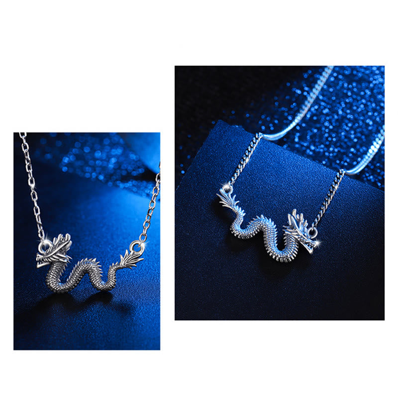 Collier dragon en argent sterling 925 | Protection et force