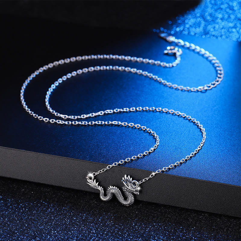 Collier dragon en argent sterling 925 | Protection et force