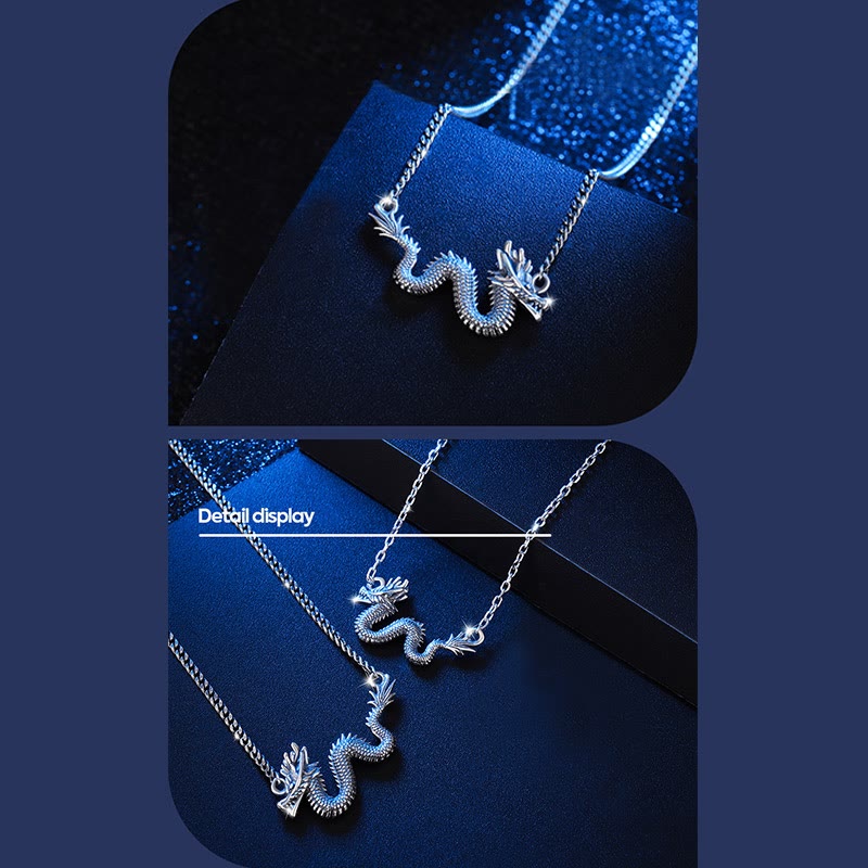 Collier dragon en argent sterling 925 | Protection et force
