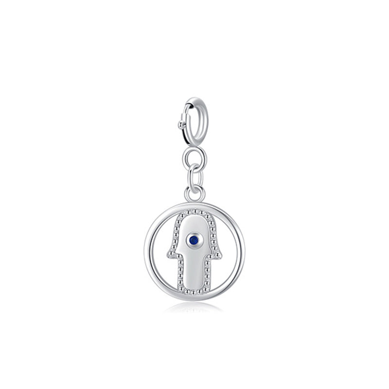 Collier pendentif Hamsa en argent sterling 925 pour la protection contre le mauvais œil