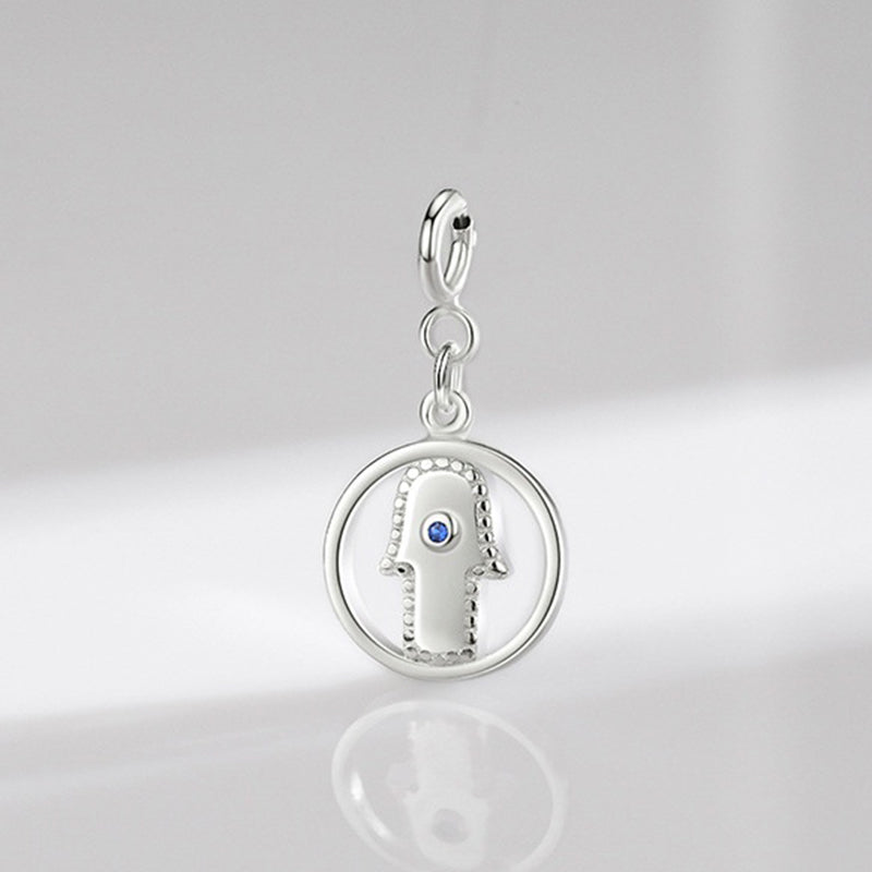 Collier pendentif Hamsa en argent sterling 925 pour la protection contre le mauvais œil