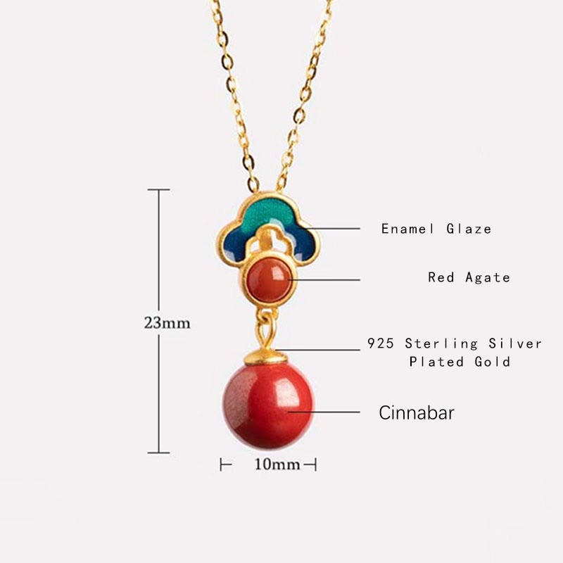 Ensemble collier, bague et boucles d'oreilles en argent sterling 925, or, cinabre et agate rouge