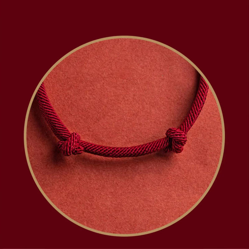 Bracelet de bénédiction en argent sterling 925 fait main avec le personnage Fu