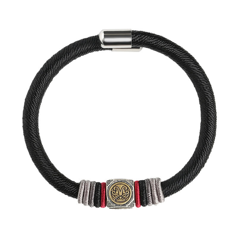Bracelet King Kong Knot Faith Strength en argent sterling 925