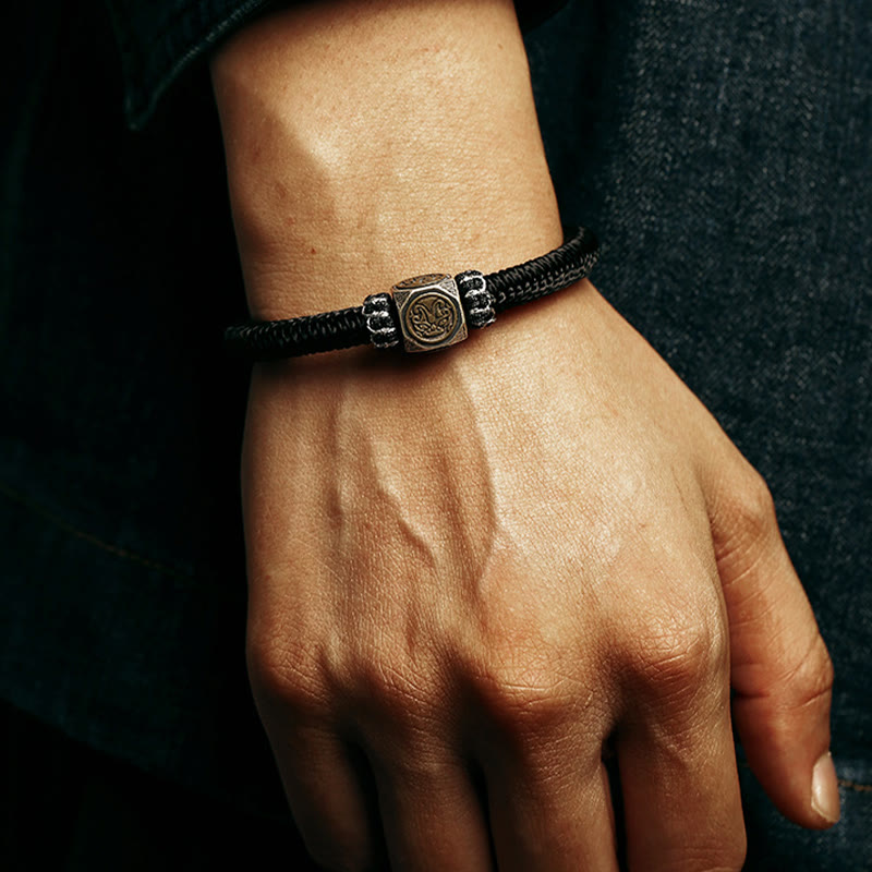 Bracelet King Kong Knot Faith Strength en argent sterling 925
