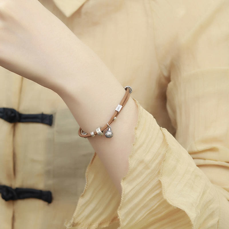 Bracelet poisson koï en argent sterling 925 pour la prospérité et la chance