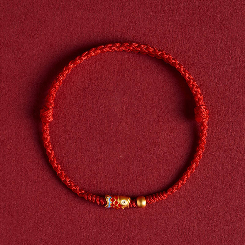 Bracelet poisson koï en argent sterling 925 pour la richesse et le succès