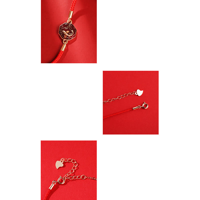 Bracelet porte-bonheur en argent sterling 925 avec motif poisson koï et changement de couleur