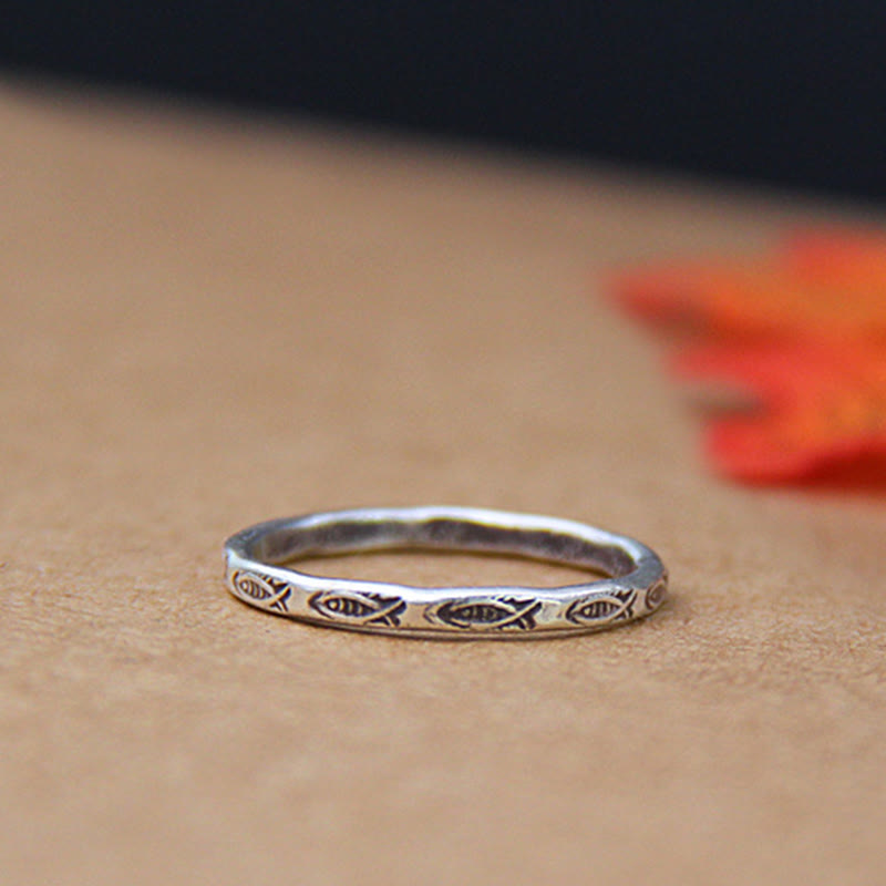 Bague poisson koï en argent sterling 925 pour la chance et la richesse