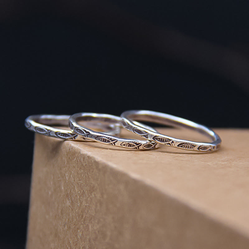 Bague poisson koï en argent sterling 925 pour la chance et la richesse
