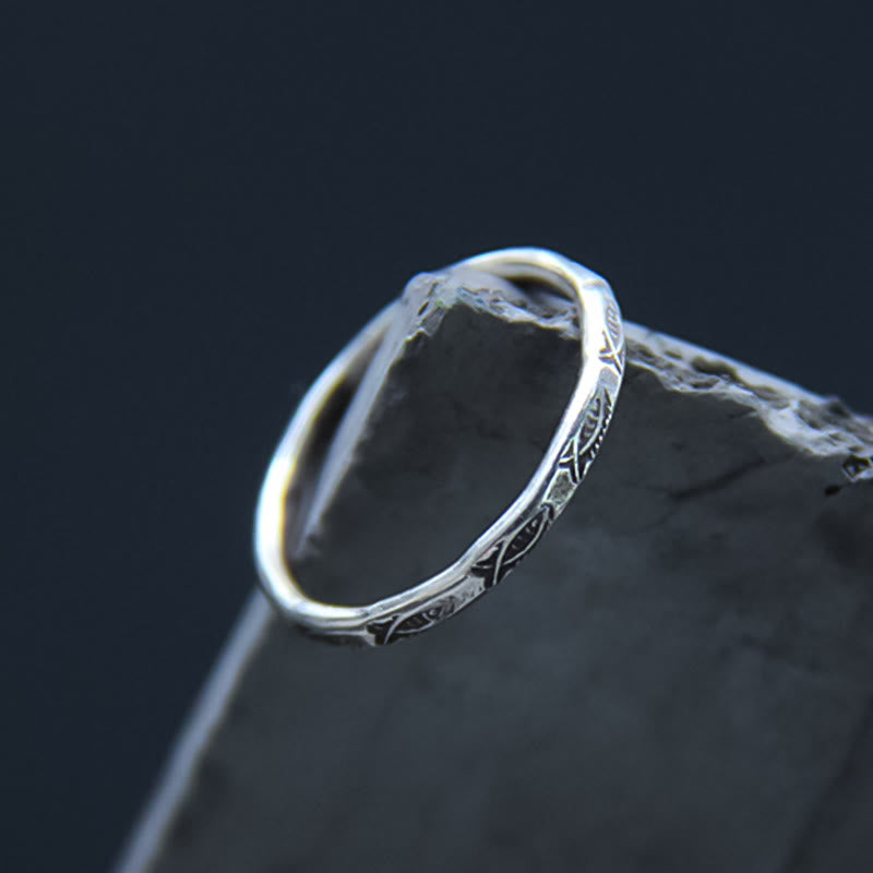Bague poisson koï en argent sterling 925 pour la chance et la richesse