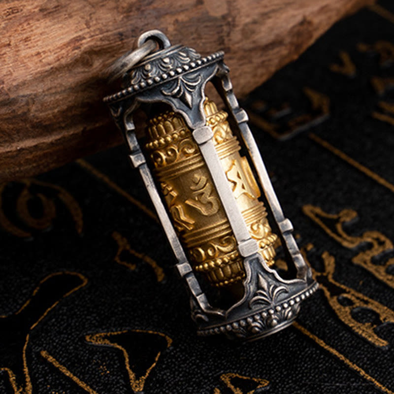 Collier pendentif Om Mani Padme Hum en argent sterling 925, sagesse spirituelle