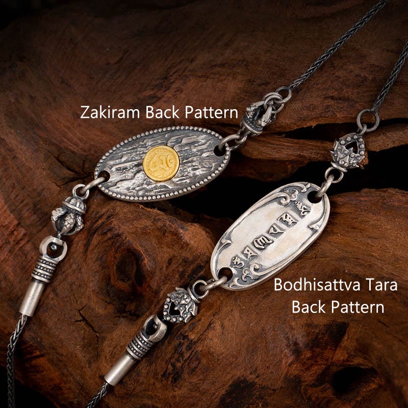 Collier Om Mani Padme Hum en argent sterling 925 | Chaîne de protection
