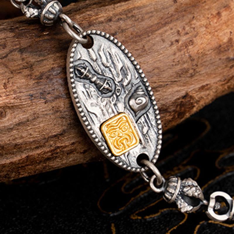 Collier Om Mani Padme Hum en argent sterling 925 | Chaîne de protection