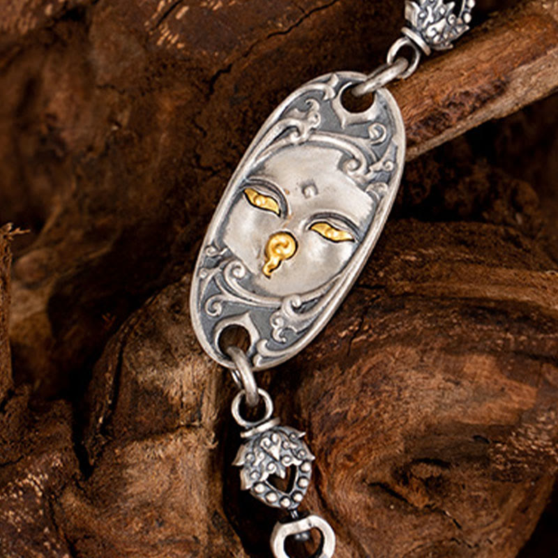 Collier Om Mani Padme Hum en argent sterling 925 | Chaîne de protection