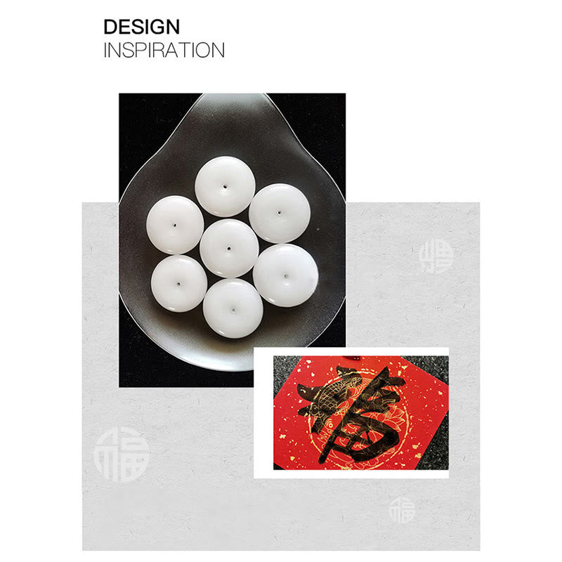 Bracelet d'harmonie Fu en argent sterling 925 avec boucle de paix et calcédoine