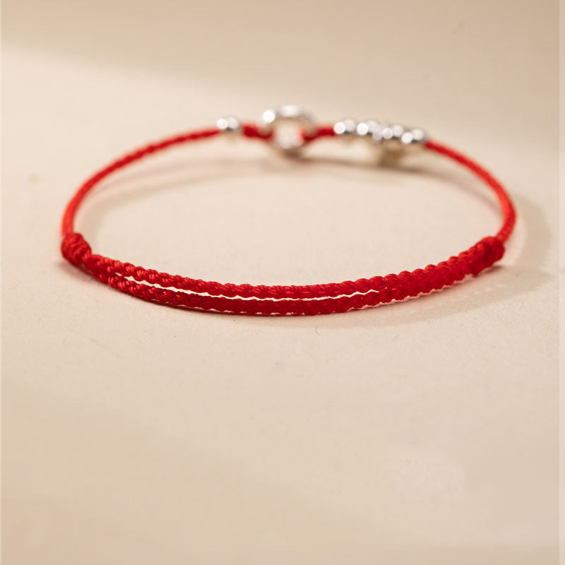 Bracelet et bracelet de cheville spirituels en argent sterling 925 avec boucle de paix