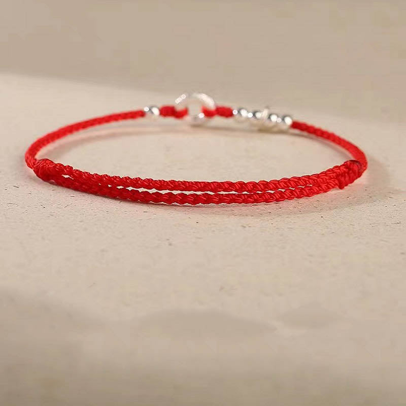 Bracelet et bracelet de cheville spirituels en argent sterling 925 avec boucle de paix