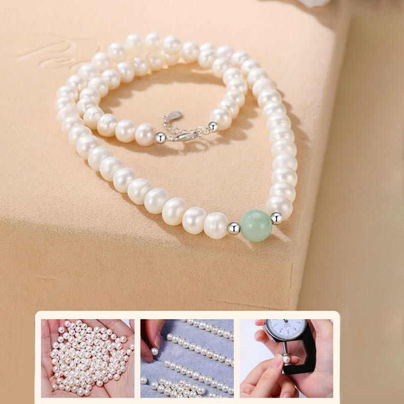 Parure de bijoux en argent sterling 925 avec collier, bracelet et boucles d'oreilles en perles