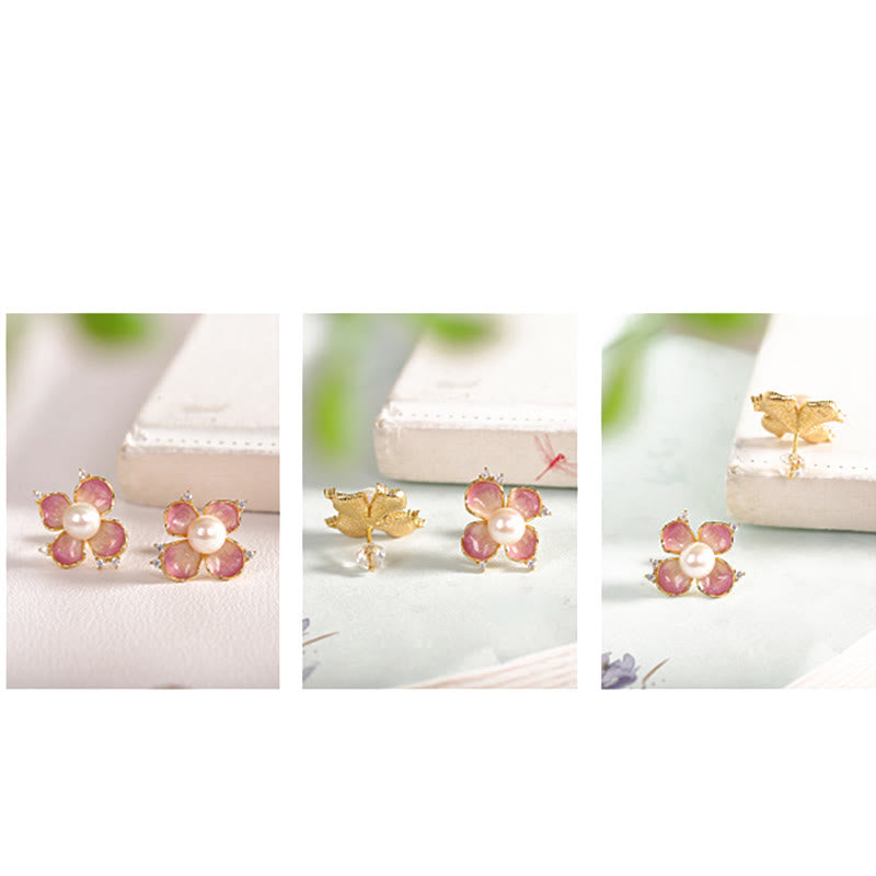 Parure collier et boucles d'oreilles en argent sterling 925 avec perles | Symbole de sagesse