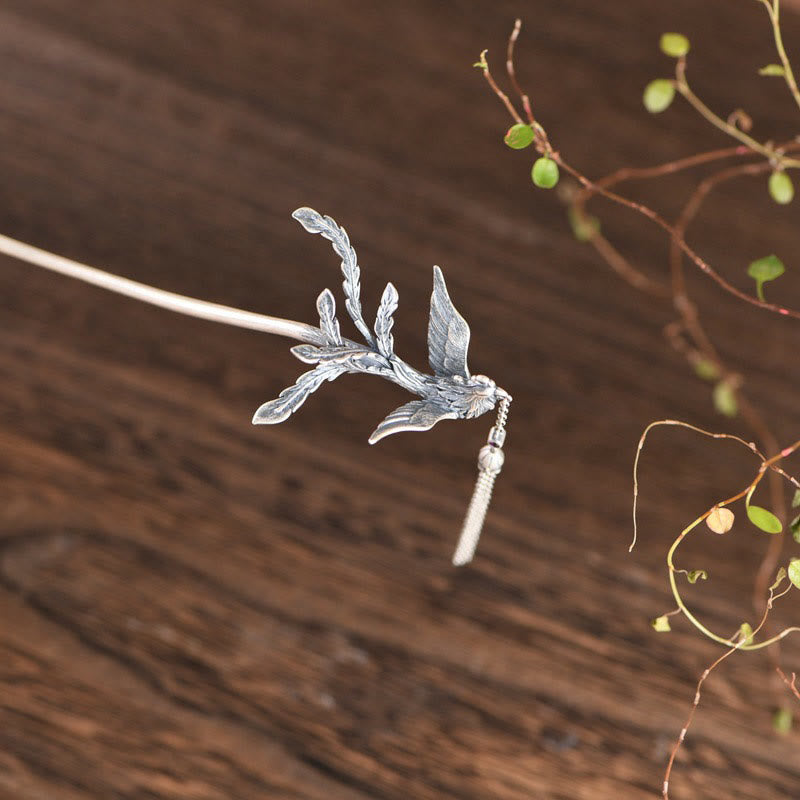 Épingle à cheveux Phénix en argent sterling 925 | Symbole de protection