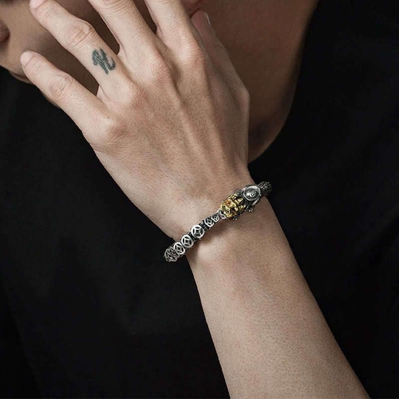 Bracelet PiXiu Wealth en argent sterling 925 avec pièces de cuivre 19 cm