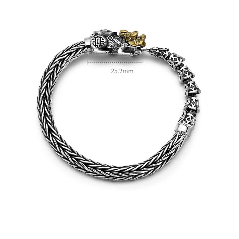 Bracelet PiXiu Wealth en argent sterling 925 avec pièces de cuivre 19 cm