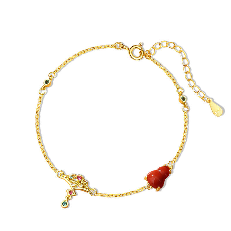 Ensemble de boucles d'oreilles et bracelet en argent sterling 925 avec agate rouge
