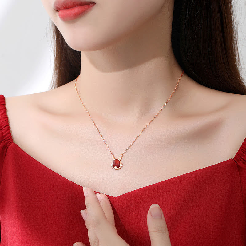Bijoux en argent sterling 925 avec dragon en agate rouge pour la fortune et la force